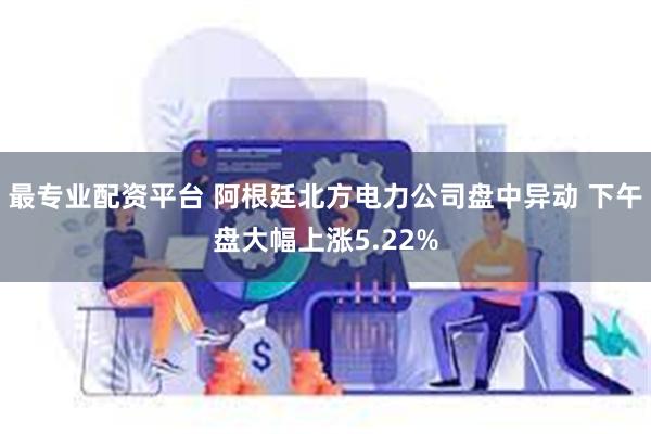 最专业配资平台 阿根廷北方电力公司盘中异动 下午盘大幅上涨5.22%