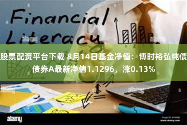 股票配资平台下载 8月14日基金净值：博时裕弘纯债债券A最新净值1.1296，涨0.13%