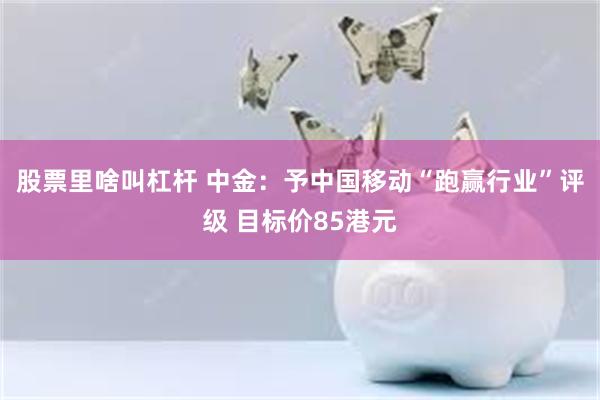 股票里啥叫杠杆 中金：予中国移动“跑赢行业”评级 目标价85港元