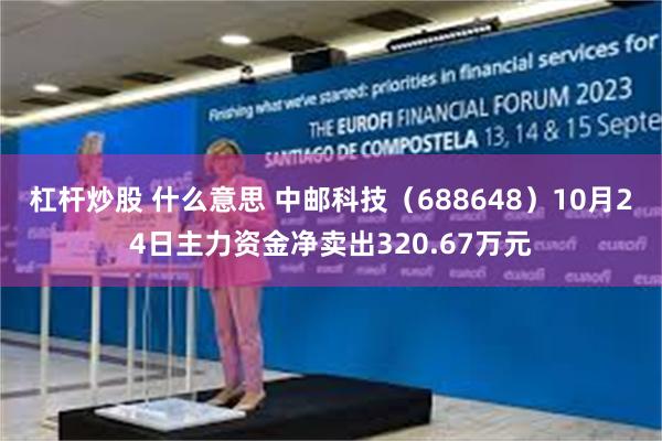 杠杆炒股 什么意思 中邮科技（688648）10月24日主力资金净卖出320.67万元