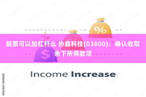 股票可以加杠杆么 协鑫科技(03800)：确认收取余下所得款项