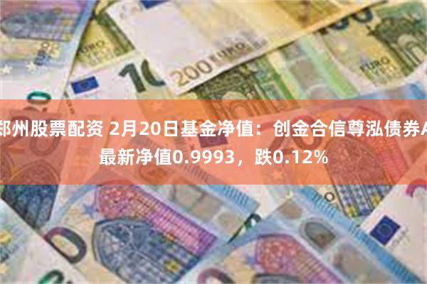 郑州股票配资 2月20日基金净值：创金合信尊泓债券A最新净值0.9993，跌0.12%